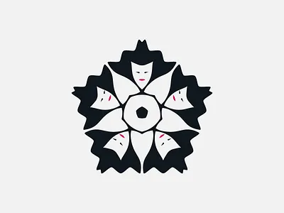 Geisha Blossom blossom brand design branding flower geisha graphic design icon illustration logo negative space vector