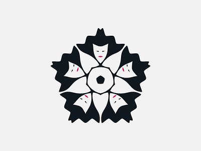 Geisha Blossom blossom brand design branding flower geisha graphic design icon illustration logo negative space vector