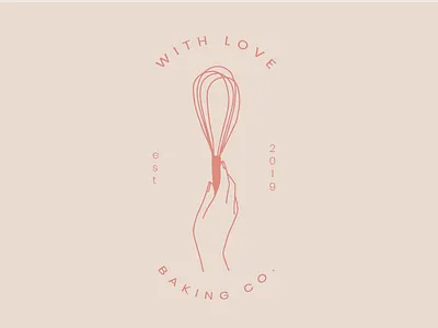 With Love Baking Co Logo design illustration illustrator cc logo vector