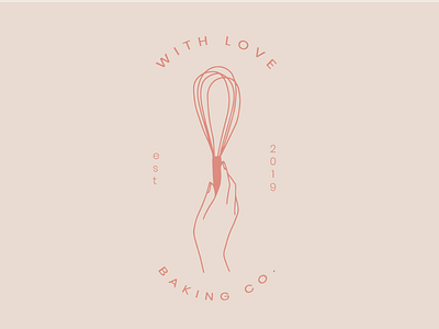 With Love Baking Co Logo design illustration illustrator cc logo vector