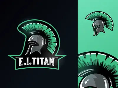 Ei Titan art branding design design art graphic graphic design graphic art helmet icon identity illustration illustration design logo logo design titan twitch illustration twitch logo twitch overlay ui vector