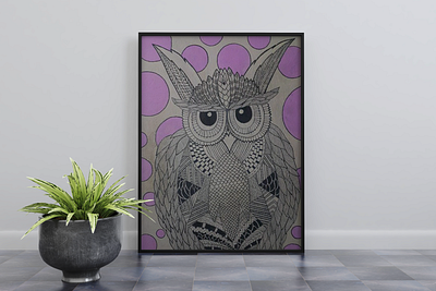 Owl Wall Art animalart artcollector artforhome artisticexpression artlovers creativedesign handdrawn handmadeart homedecor illustration owlart owllovers wallart