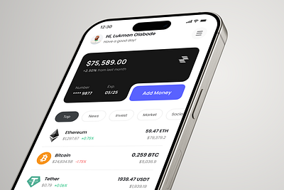 Cryptocurrency Mobile App Design binance bitcoin crypto cryptocurrency finance