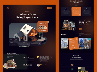 🏡 Real Estate Agency Landing Page Concept homepage landing page ui