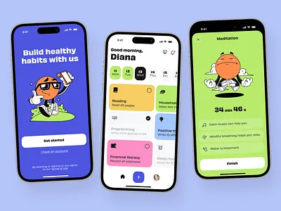 Habit Tracker App app app design app interface application ui best ui habit tracker mobile mobile app design mobile app ui mobile ui modern ui ui ui design ui ux ui ux design