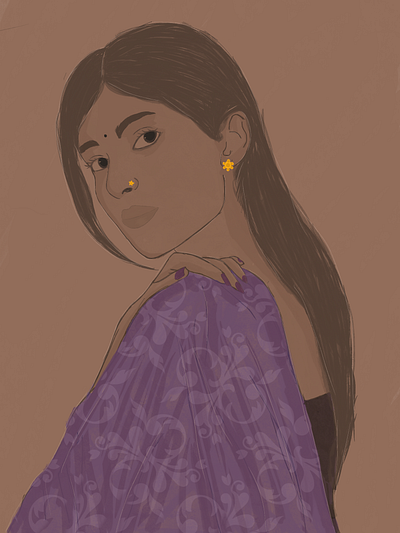 Indian women painting graphic design painting