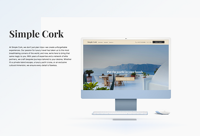 Travel website - Simple Cork branding desing figma minimal simple travel ui ux web webseit