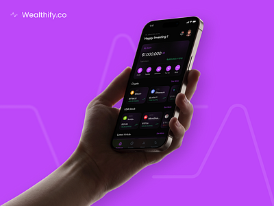 Wealthivy - Financial & Investment Mobile App crypto finance investment management mobile app mobile design money stock ui uiuxdesign ux wealth wealthy