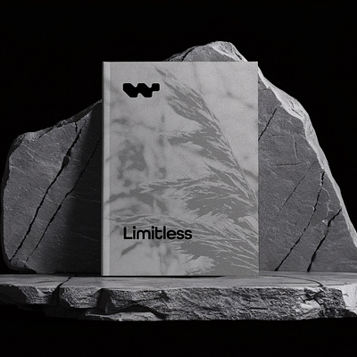 Limitless - W Logomark aesthetics black and white brand branding bw company design graphic design illustrator limitless logo logo design logomark mockup mockups