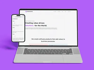 GlobalyHub - Company Website brandidentity companywebsite corporatewebsite designthinking digitalproducts figmadesign moderndesign productdevelopment responsivedesign softwaresolutions techcompany techstartup uidesign uiux userexperience uxdesign webdesign webflow websitebuilder websitedevelopment