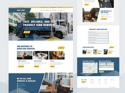 JunkAway – Junk Removal and Hauling Web Design best web design bold web design business web design clean web design figma web design free figma template free website template hauling junk junk removal junk removal web design minimal service web design templatesjungle ui design uiux web design webdesign website design website template