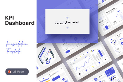 KPI Dashboard Presentation Template branding chart dashboard graphic design infographics kpi kpi dashboard