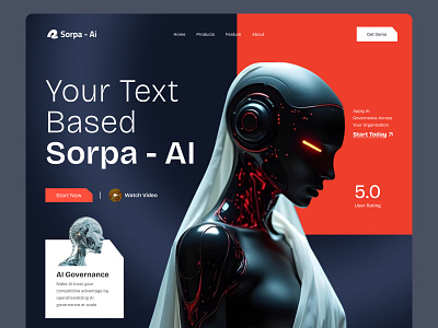 Sorpa - AI | Text-Based AI Website 3d ai ai automation ai generator tool ai startup ai tool ai website app artificial intellegence brand dashboard homepage landing page saas techwitpro ui ui ux ux web design website design