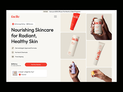 Web UI clean design ecommerce header healthcare landing page online shopping product design shopify skin care skincare tele health tele health website telehealth typography ui ui ux user experience ux website