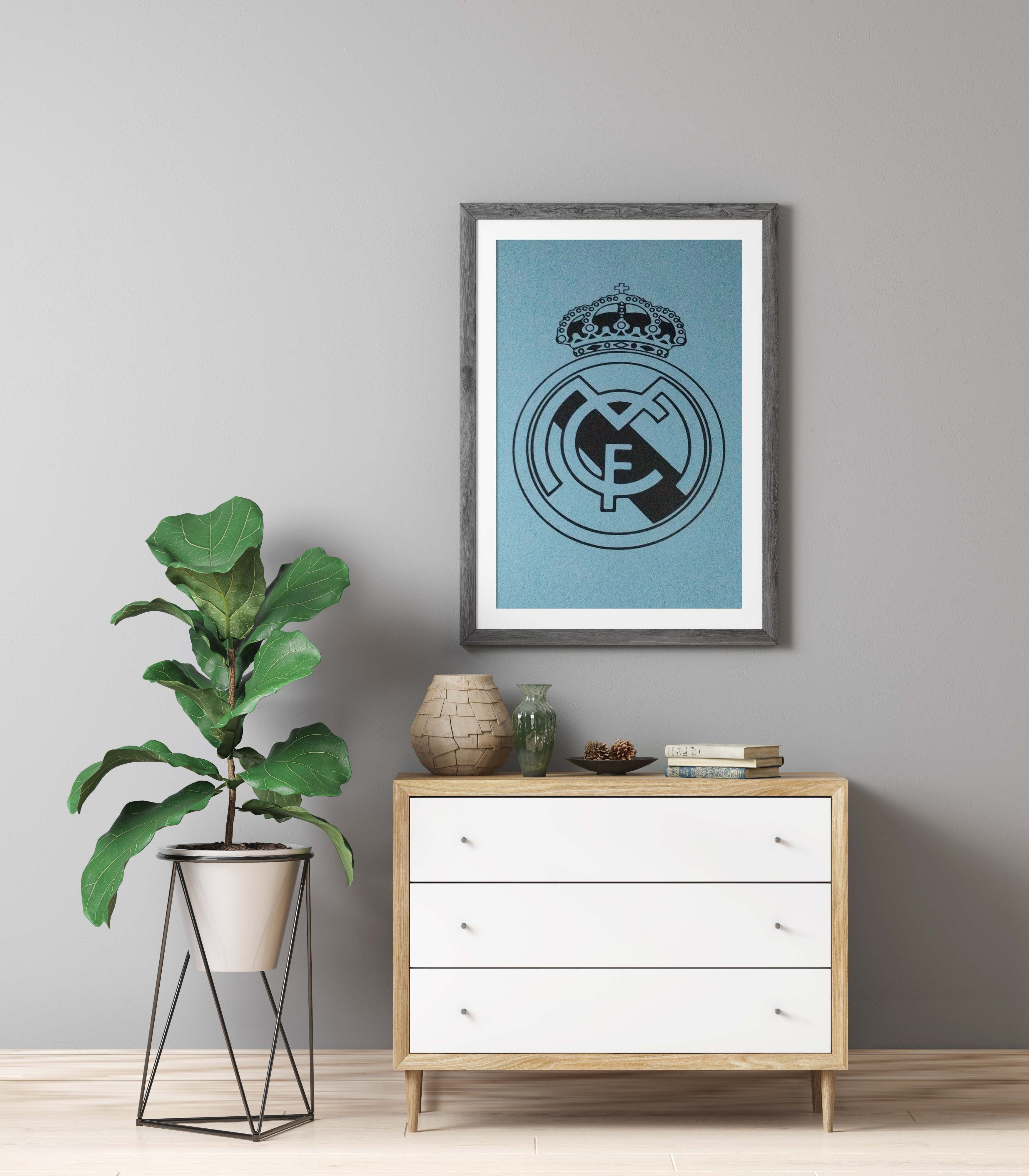 Real-Madrid Logo Wall-art art diydecor diyprojects footballart halamadrid homedecor logoart madridista realmadrid rmfans wallart