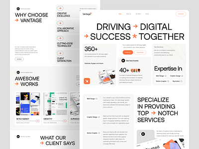 [ LIVE ] - Vantage Digital Agency Website agency agency landing page agency website development digital agency digital marketing landing page web design web development webflow webflow dev website website design