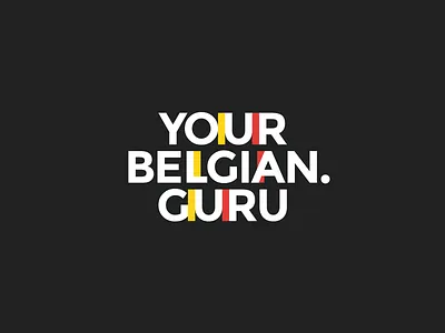 Your Belgian Guru atrokhau branding clean colors concept creative crisp design digital flat geometric logo logotype minimal minimalist simple type typo typography vector