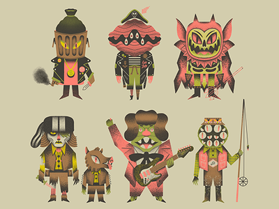 Bad Guys Club Pt. 2 charachters design illustration texture