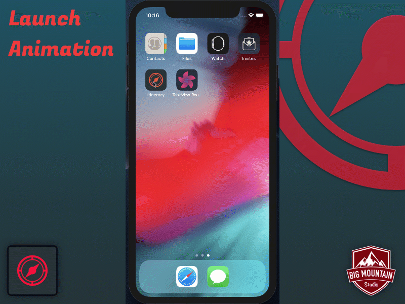 App Launch Intro Animation animation bigmountainstudio design ios mobile ui swift xcode