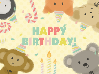 Happy Birthday-Starbucks cards illustration