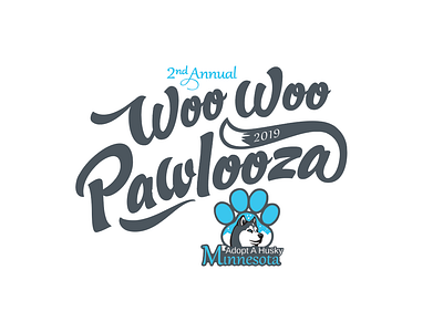 WWP Logo WIP Concept branding custom design dog event font graphic design hand lettering husky illustration invitation lettering lockup logo typography vector work in progress