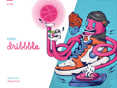 Java Sneakers Eaters design illustration vector