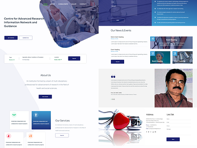 CARING (Doctor's Organisation) Website design flat minimal type typography ui ux web website