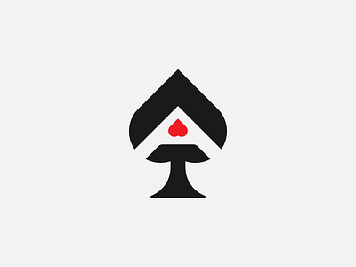 Letter A - Ace of Spades a ace alphabet aspiration exploration heart letter letter a love negative space spades
