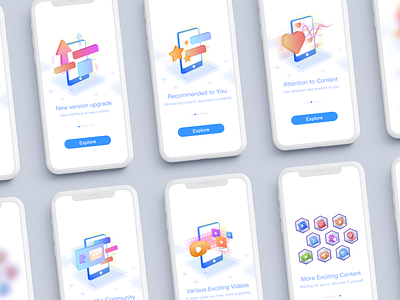 New Version app guide page interface iphone xs new version