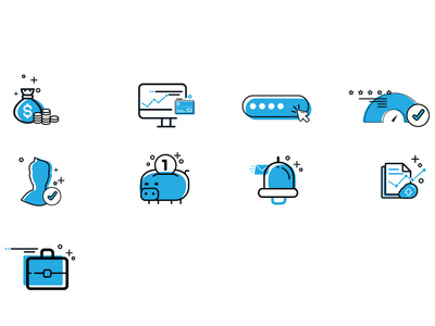 Finance/Money/Saving finance icons illustrations money vcetors