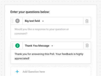 Making Poll dashboard data form form builder minimal poll specs ui ux