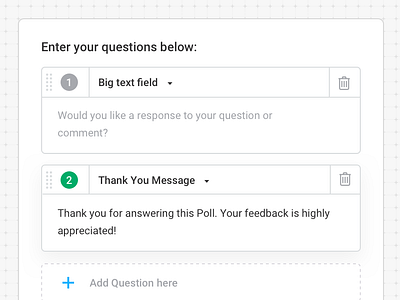 Making Poll dashboard data form form builder minimal poll specs ui ux