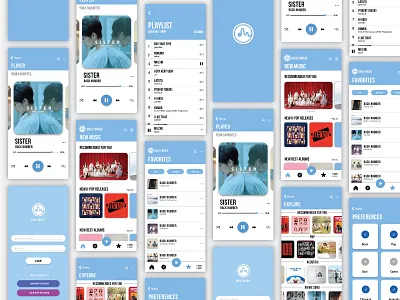 User Interface - Music Player App app app apps application apps design branding design design app flat design icongraphy music app music player ui ui ui ux design ui design uiux design user experience user interface user interface design user interface experience ux ui
