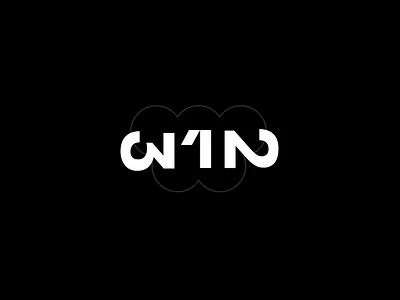 WIN typography numbers idea win logo
