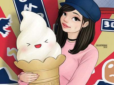 Ice Cream art cute digital digital art draw drawing icecream illustration kawaii