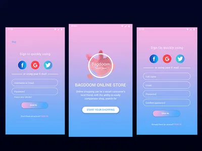 E-commerce Sign In & Sign up screen design e commerce e commerce sign in page log in login page login screen sign up sign up screen ui ui ux design ui design uiux user analysis