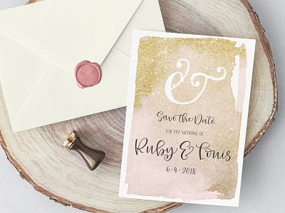 Roseroot Cottage Save the date ampersands font hand lettered lettering script type design typeface