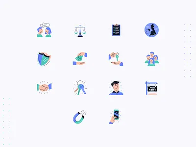 flatfair — Icon Pack fintech flatfair icons illustration art illustrations marketing site proptech saas tech together website