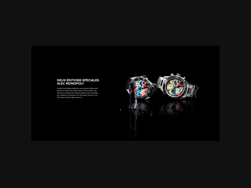 TAG Heuer Alec Monopoly animation 3d clean design digital minimal motion site ui ux webdesign