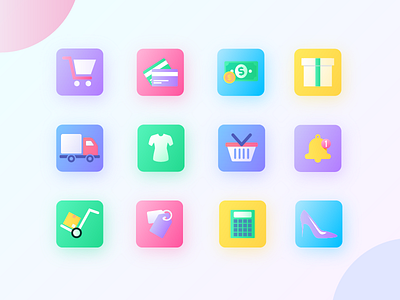 Shopping - Icon Exploration app clean design exploration header icon illustration landing page logo ui vector web website