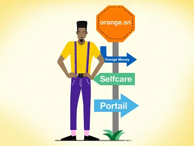 Confused persona african design iampof illustration persona senegal vector