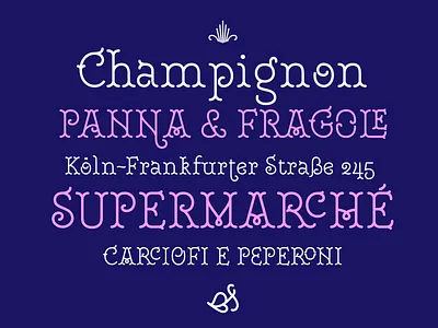 Royale design font serif tuscan type typography