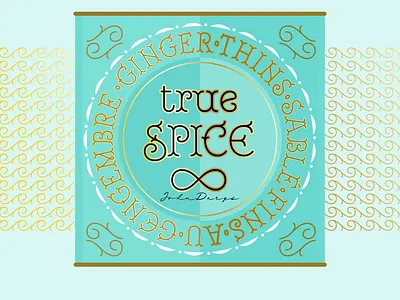 Ginger Thins illustration label packaging royale spice typography