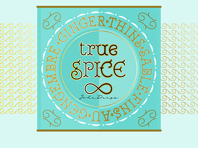 Ginger Thins illustration label packaging royale spice typography