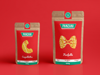 Redesign of Panzani bag branding food freelance graphic design logotype design packaging packaging design panzani paper pasta