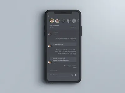 Daily UI - #013 - Direct Messaging chat dailui dark facebook force message messenger starwars