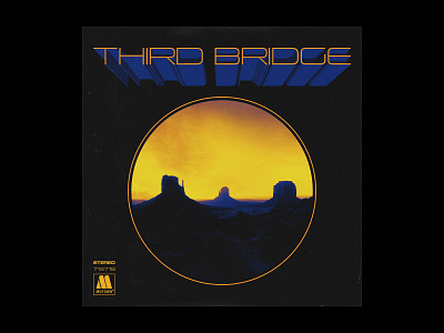 Third Bridge album album art album artwork album cover cover art design graphic design grunge half tone print retro retrowave sci fi science science fiction texture type typography vintage visual art