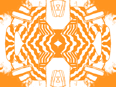 Orange waves orange pattern psychedelic