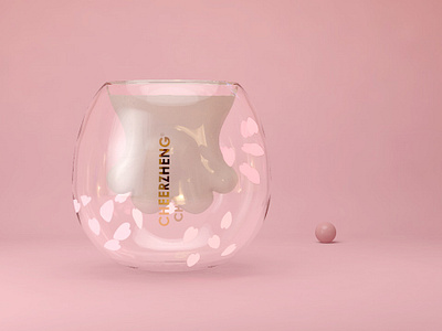 Cat Cup c4d cup design pink