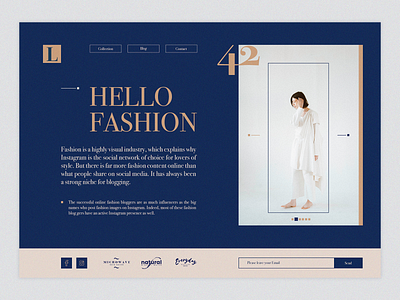 Hello Fashion Web Design beauty brand branding design fashion layout minimal photoshop simple site style ui web web design